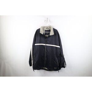 Vintage 90s Nike Mens XL Travis Scott Mini Swoosh Fleece Lined Jacket Black
